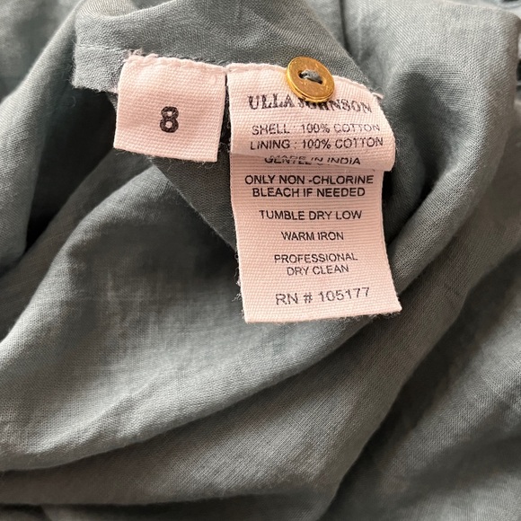 Ulla Johnson Lucille Dress Atlantic Size 8 - Picture 8 of 9